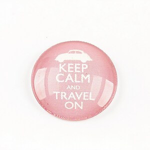 Cabochon sticla 25mm "Always Keep Calm" cod 1297