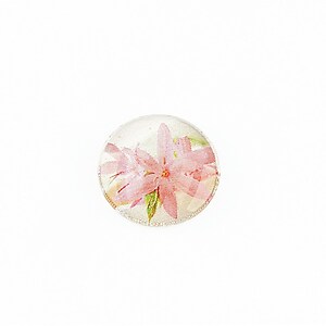 Cabochon sticla 16mm "Flowers" cod 1347