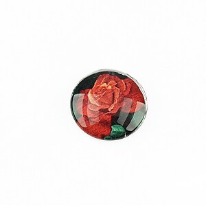 Cabochon sticla 16mm "Flowers" cod 1349