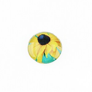 Cabochon sticla 16mm "Flowers" cod 1351