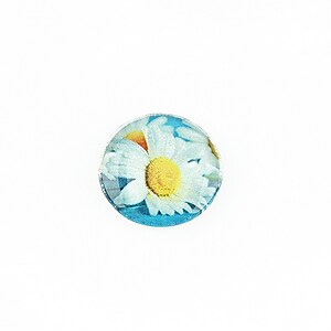 Cabochon sticla 16mm "Flowers" cod 1352