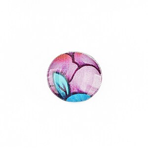 Cabochon sticla 16mm "Flowers" cod 1362