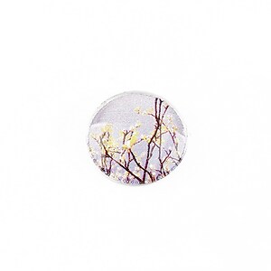 Cabochon sticla 16mm "Flowers" cod 1364