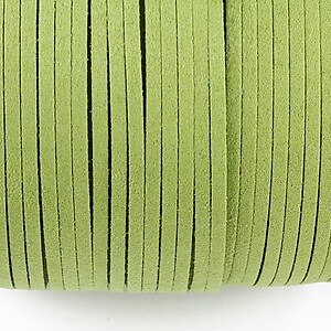 Snur suede (imitatie piele intoarsa) 3x1mm (5m) - verde deschis