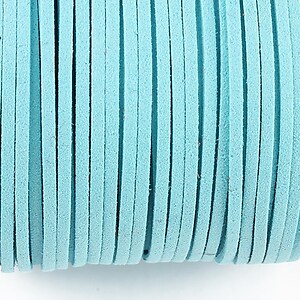 Snur suede (imitatie piele intoarsa) 3x1mm (5m) - bleu