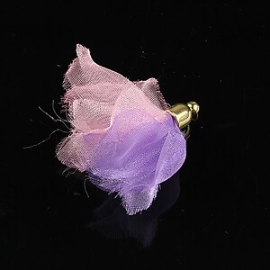 Pandantiv organza cu agatatoare aurie 26~29x26~30mm