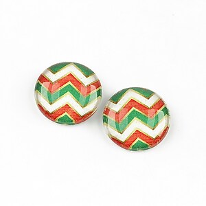 Cabochon sticla 14mm "Christmas" cod 1371