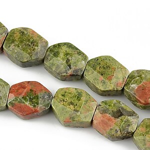 Unakite hexagon fatetat 12x11mm