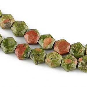 Unakite hexagon fatetat 8mm