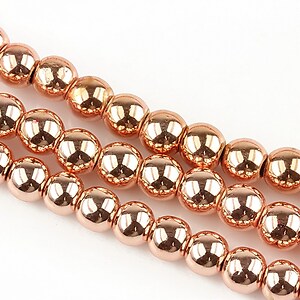 Hematit sfere 6mm - rose gold