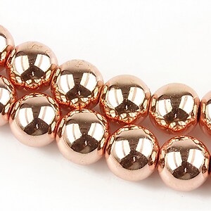 Hematit sfere 10mm - rose gold