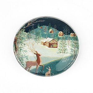 Cabochon sticla 30mm "Christmas" cod 1416