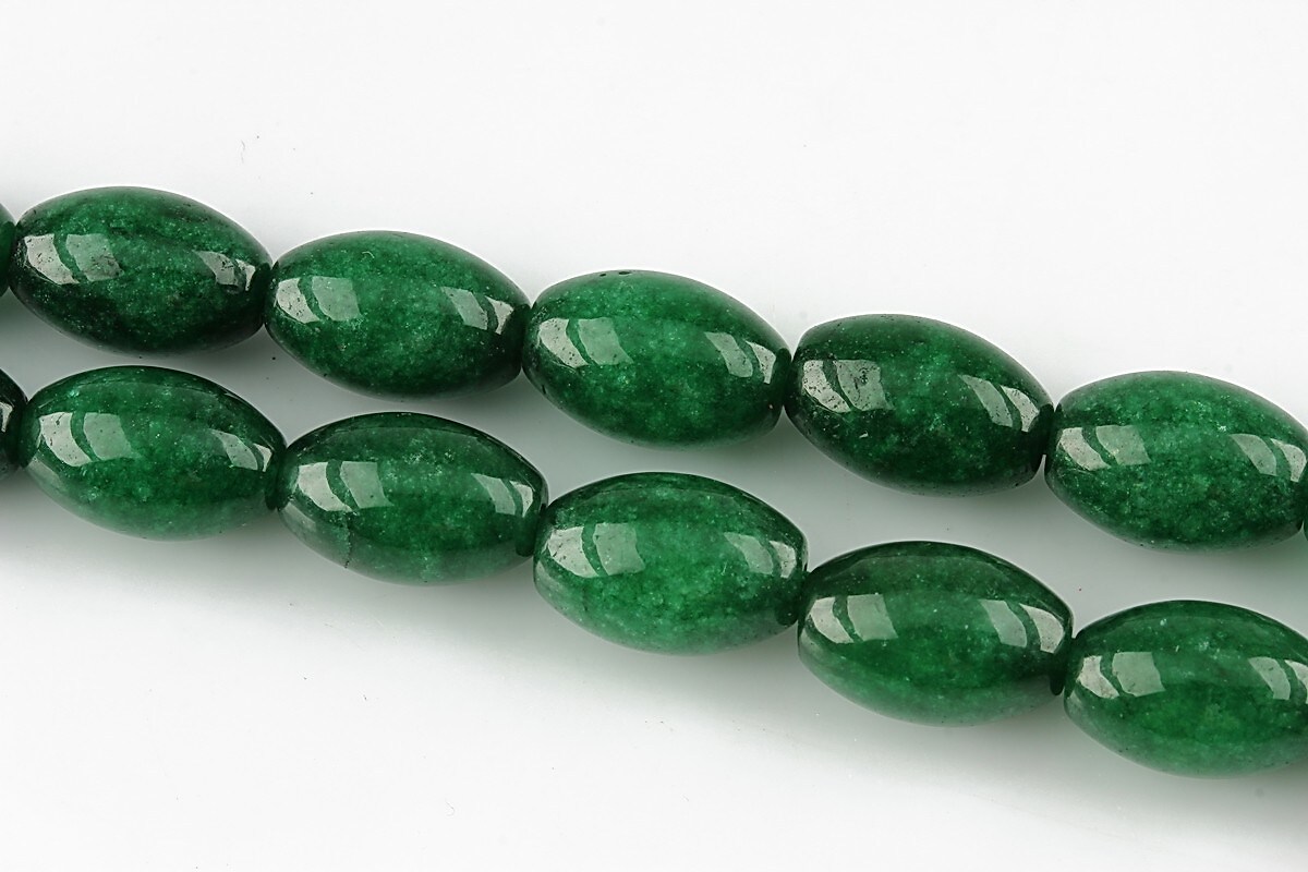 Jad butoias 12x8mm - verde inchis