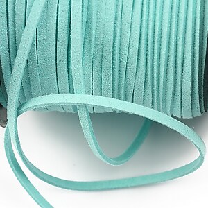 Snur suede (imitatie piele intoarsa) 3x1mm, aqua (5m)