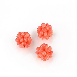 Bulgarasi coral 13mm din rondele de 2x4mm - portocaliu