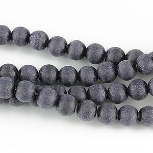 Blue goldstone frosted (mat) sfere 6mm