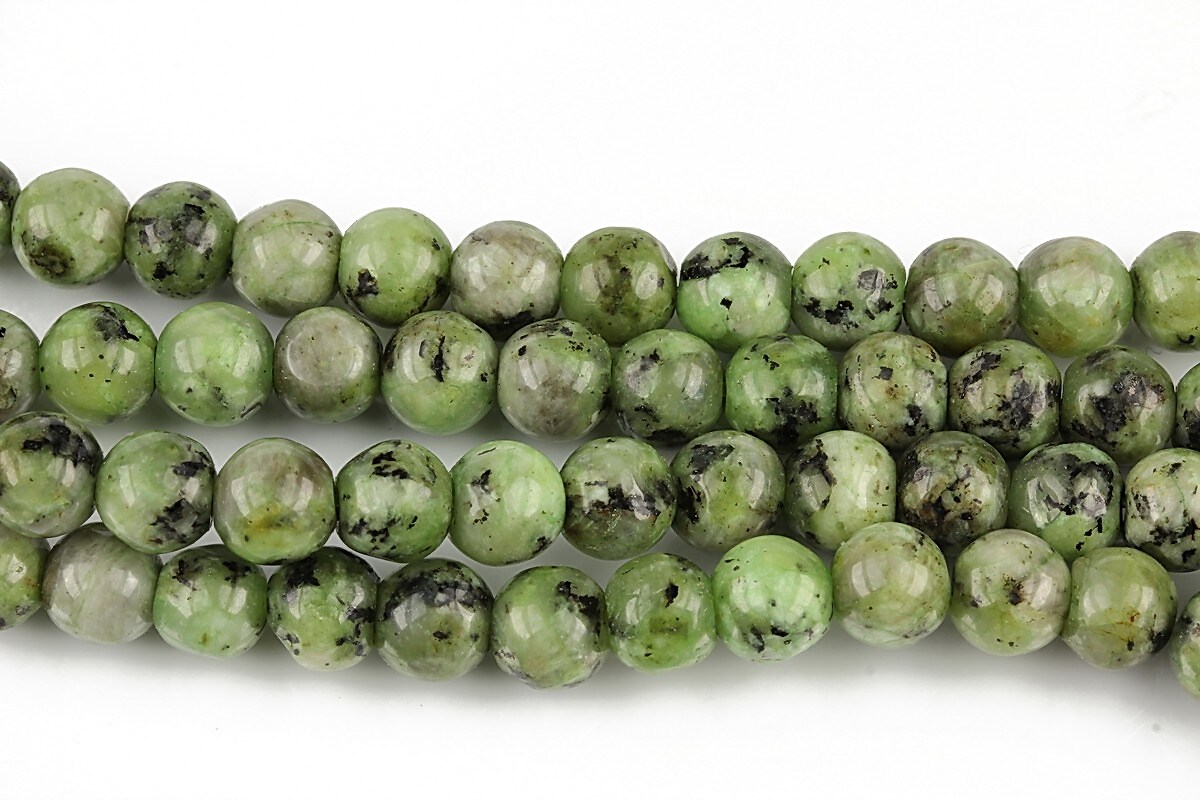 Sesame jasper verde sfere 6mm