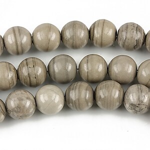 Silver line jasper sfere 8mm - gri