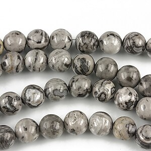 Silver leaf jasper sfere 6mm