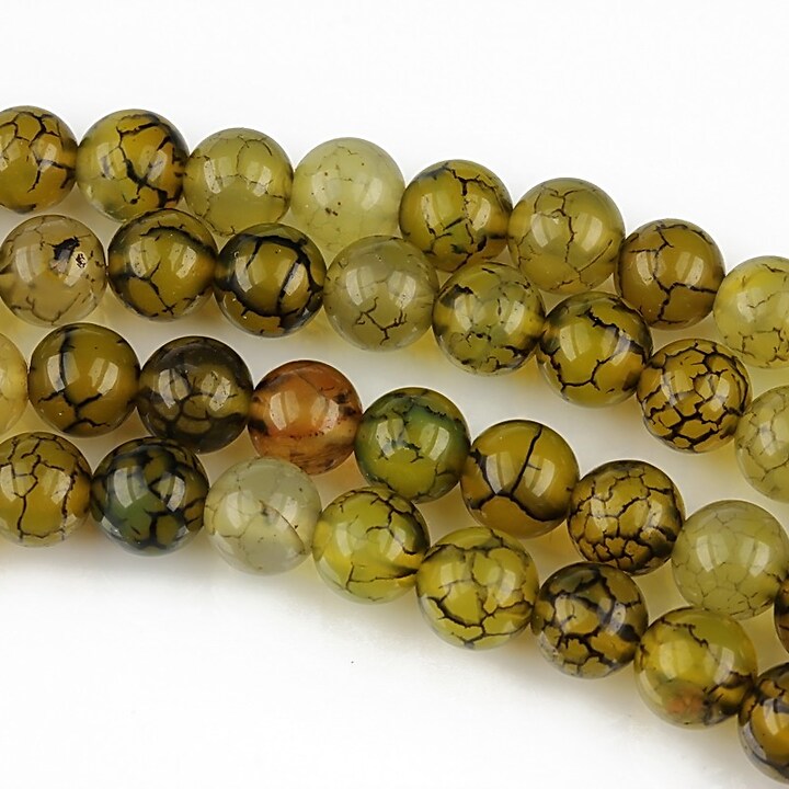 Dragon veins agate sfere 6mm - verde