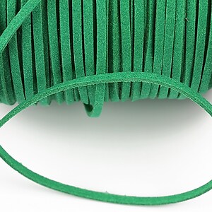 Snur suede (imitatie piele intoarsa) 3x1mm, verde (5m)