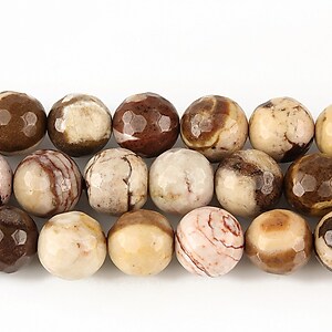 Zebra jasper sfere fatetate 8mm