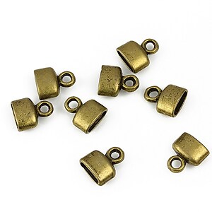 Capat de snur bronz 9x8x4mm (interior 6x2,5mm)