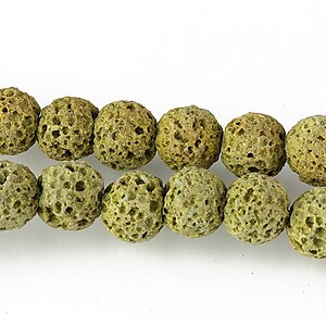 Margele lava colorata sfere 8mm - verde olive