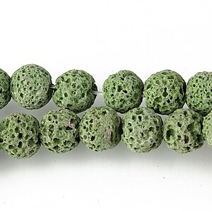 Margele lava colorata sfere 8mm - verde militar