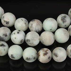 Sesame Jasper bleu frosted (mat) 8mm