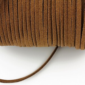 Snur suede (imitatie piele intoarsa) 3x1mm, maro (5m)