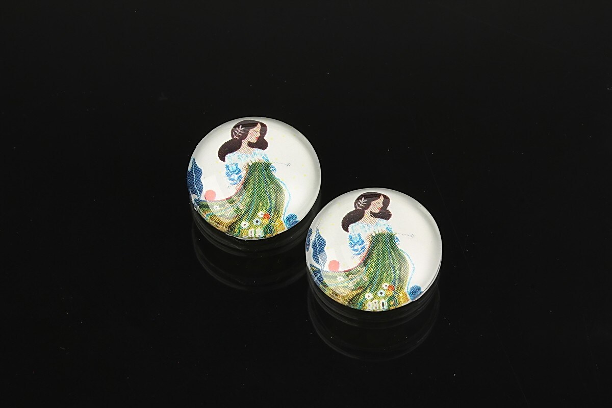 Cabochon sticla 14mm cod 1875