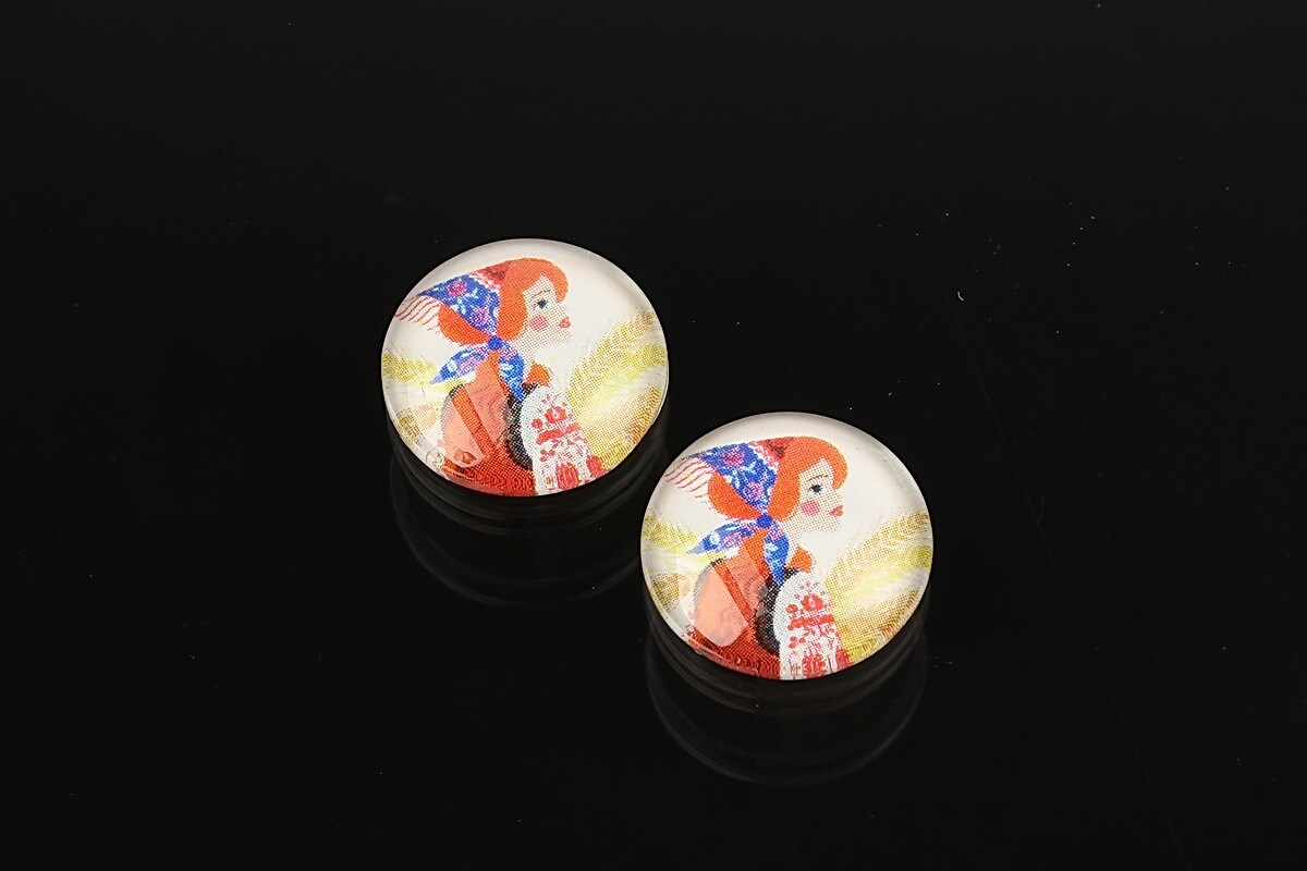 Cabochon sticla 14mm cod 1880