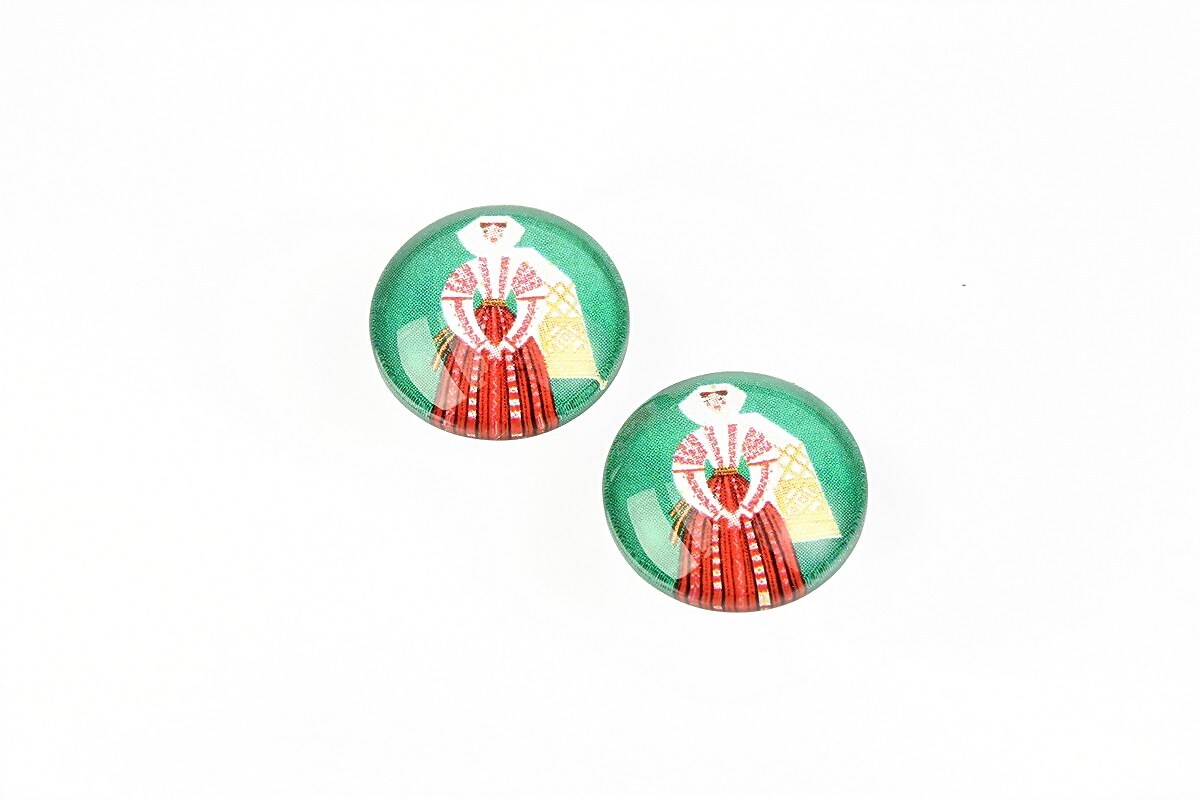 Cabochon sticla 14mm cod 1889