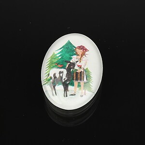 Cabochon sticla 25x18mm cod 1892