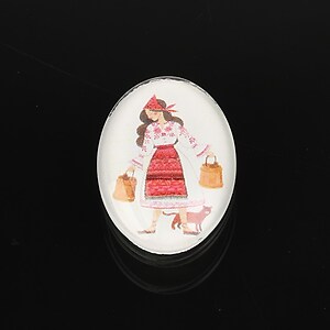 Cabochon sticla 25x18mm cod 1903