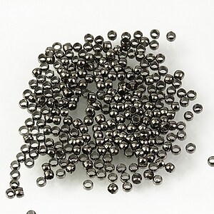 Crimp gun metal 2mm (3g - aprox. 300 buc.)