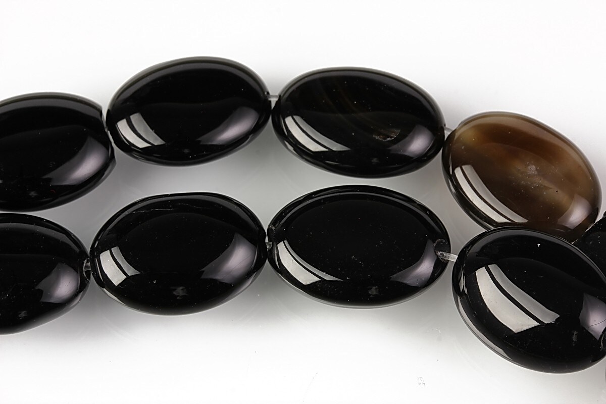 Agate negre oval 18x13mm