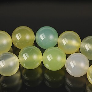 Agate verde galbui sfere 10mm