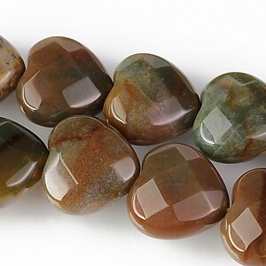 Agate indiene inima fatetata 15x16mm