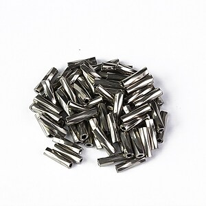 Margele de nisip BUGLE twisted 6mm  (10g) - cod 706 - hematit