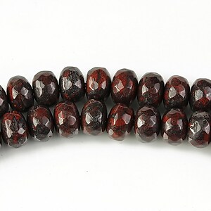 Brecciated jasper rondele fatetate 5x8mm