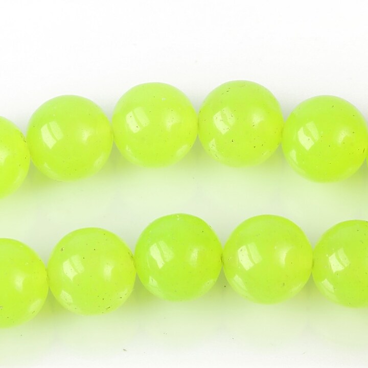 Jad colorat sfere 10mm - verde neon