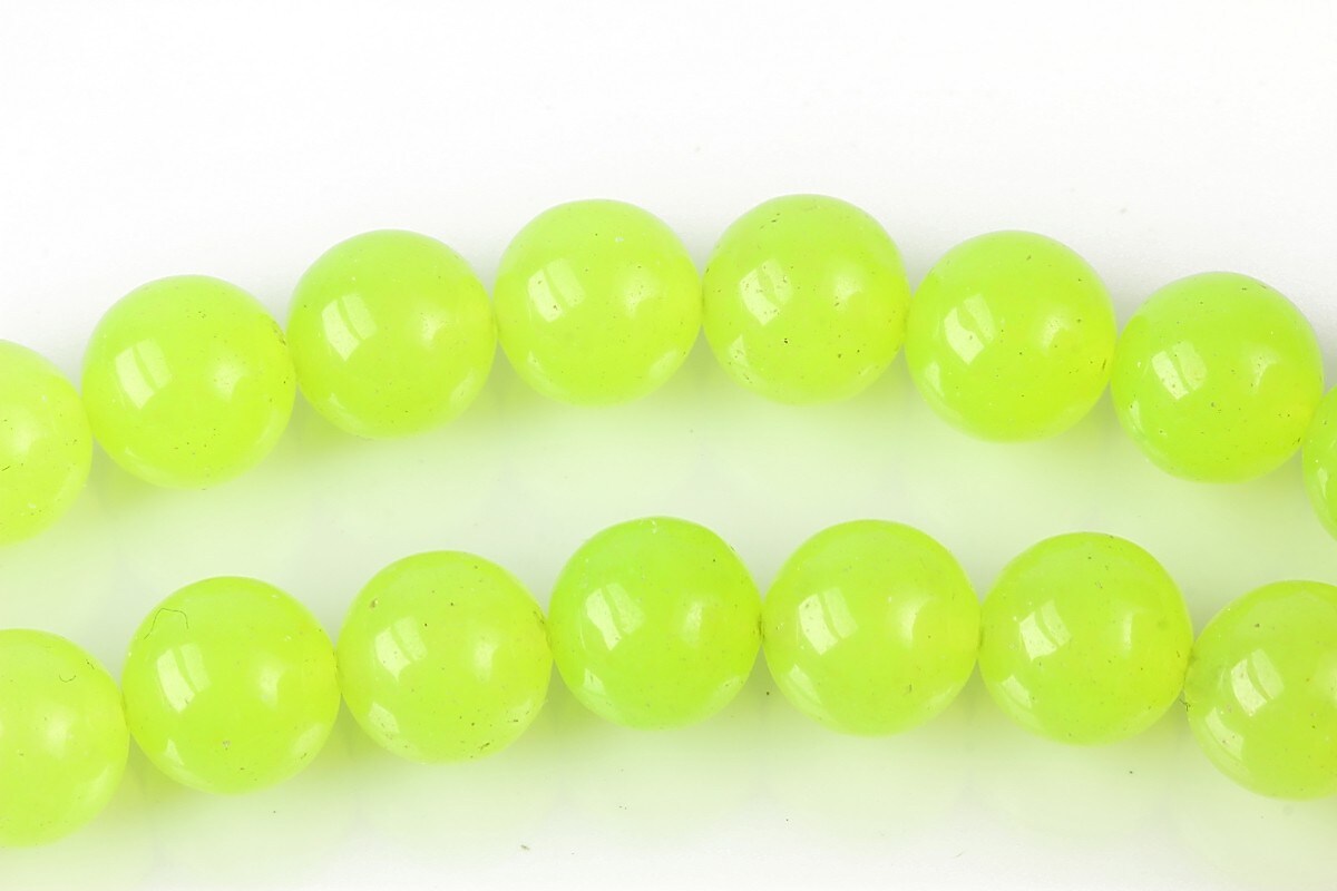 Jad colorat sfere 10mm - verde neon