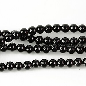 Mashan Jade sfere 4mm - negru (10 buc.)