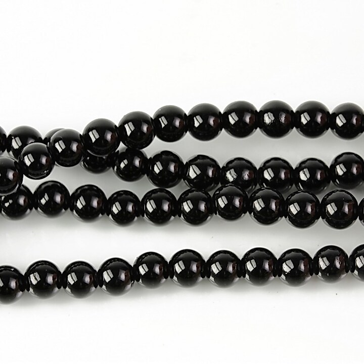 Mashan Jade sfere 4mm - negru (10 buc.)