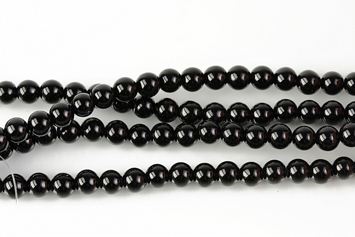 Mashan Jade sfere 4mm - negru (10 buc.)