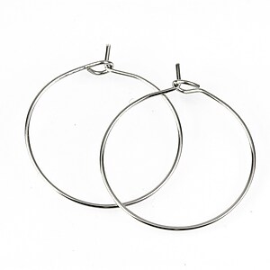 Tortite cercei otel inoxidabil 316L hoops 25mm (2 buc.)