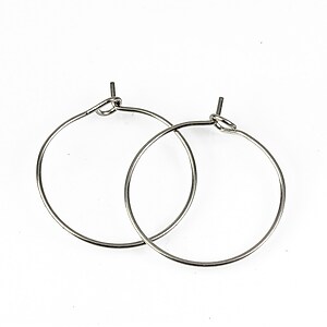 Tortite cercei otel inoxidabil 316L hoops 21mm (2 buc.)