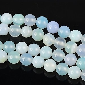 Agate striped sfere 6mm - bleu